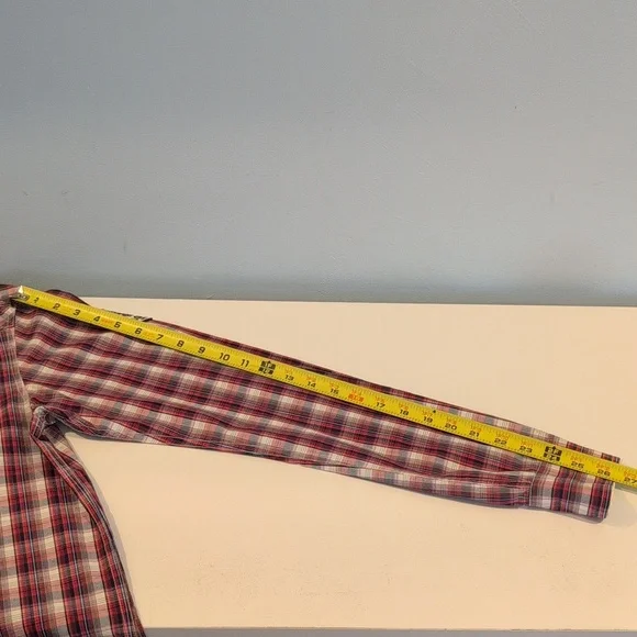 Scotch & Soda Men's Medium Western Long Sleeve Snap Button Down Plaid Shirt - Picture 14 of 16